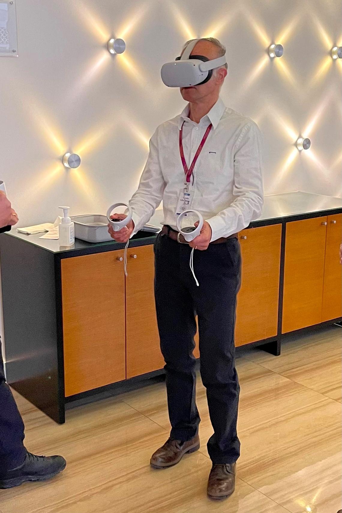 Demonstration of the application of the virtual reality in RISEN project.