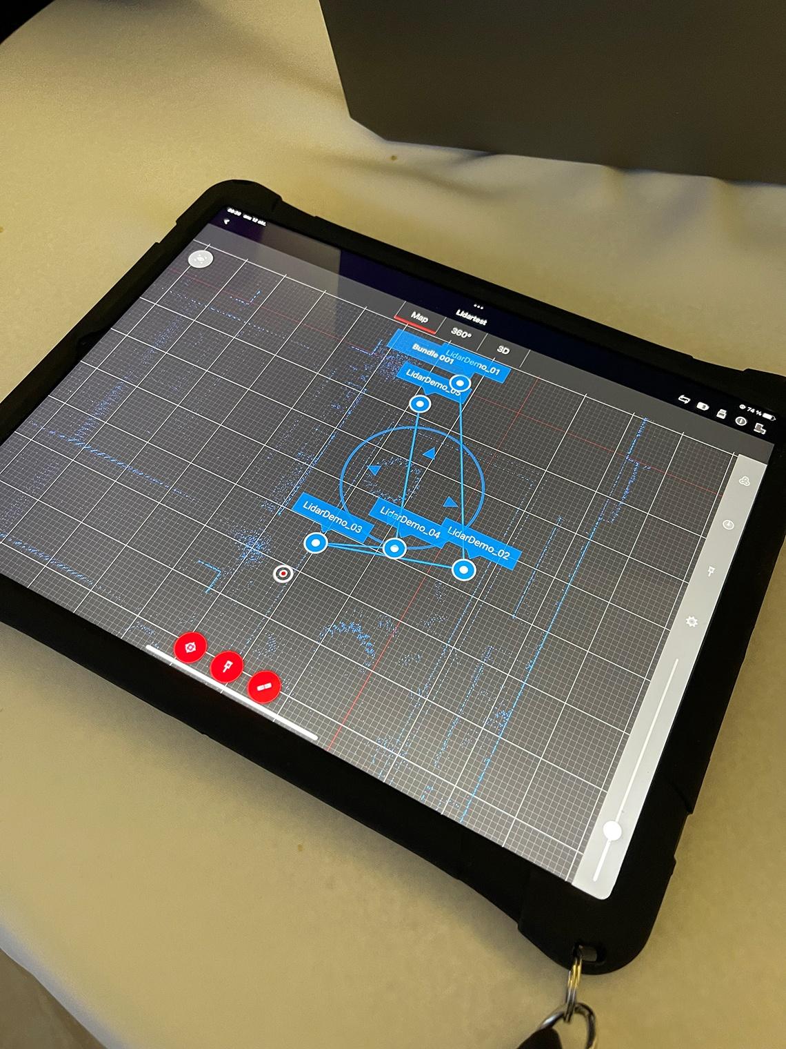 Real-time visualisation of the acquired data.